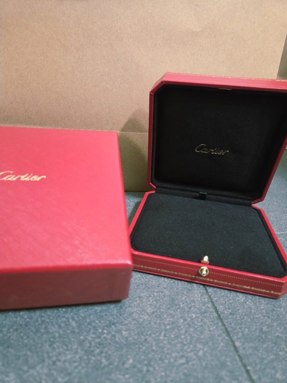 Cartier jewelery box and gift boxes for necklace